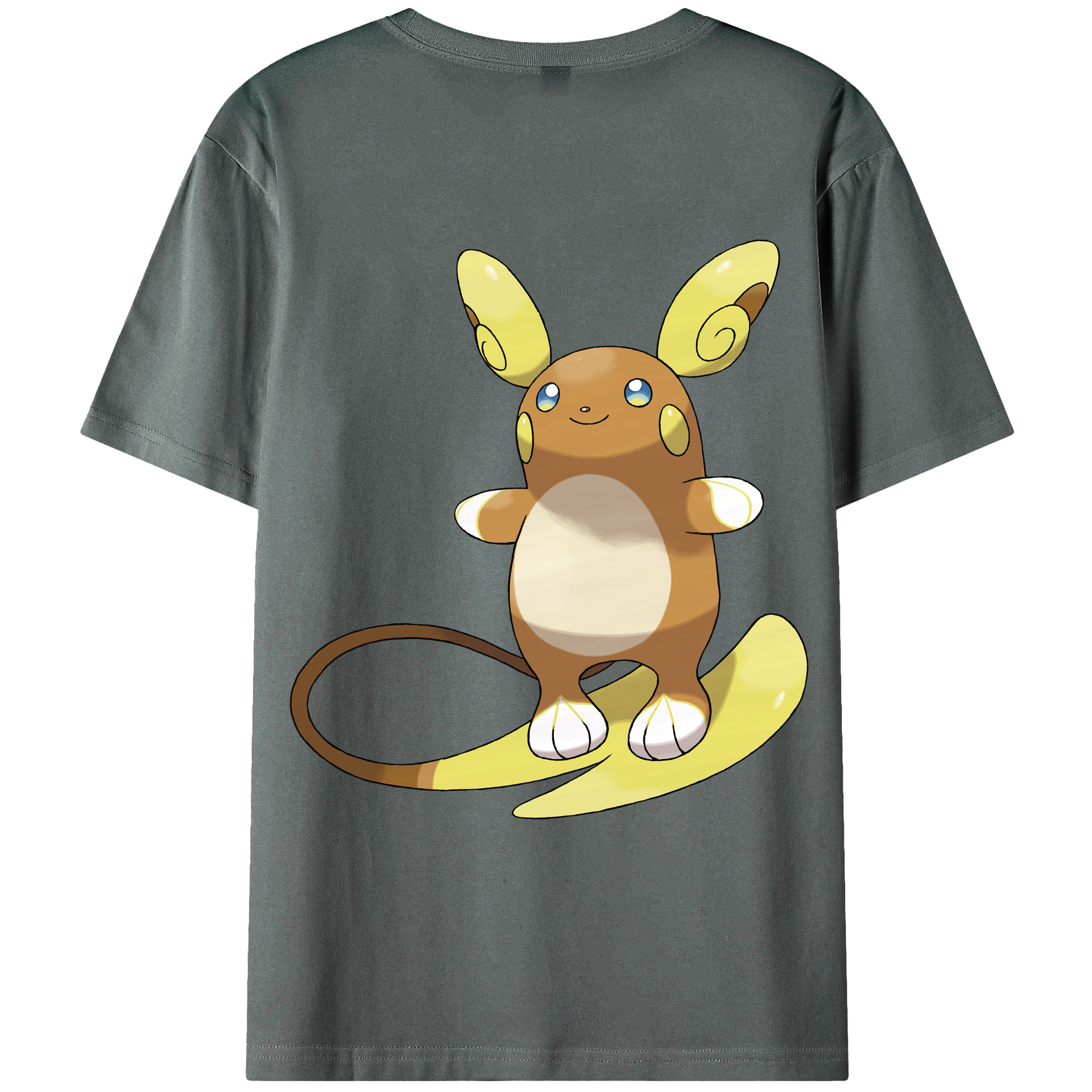 （画像用） ポケットモンスター Pokémon 綿100％ メンズ半袖Tシャツ（バックプリント） 通気性
